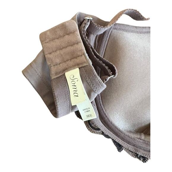 Soma Balconette Bra 38DD embroidered overlay - Picture 3 of 6